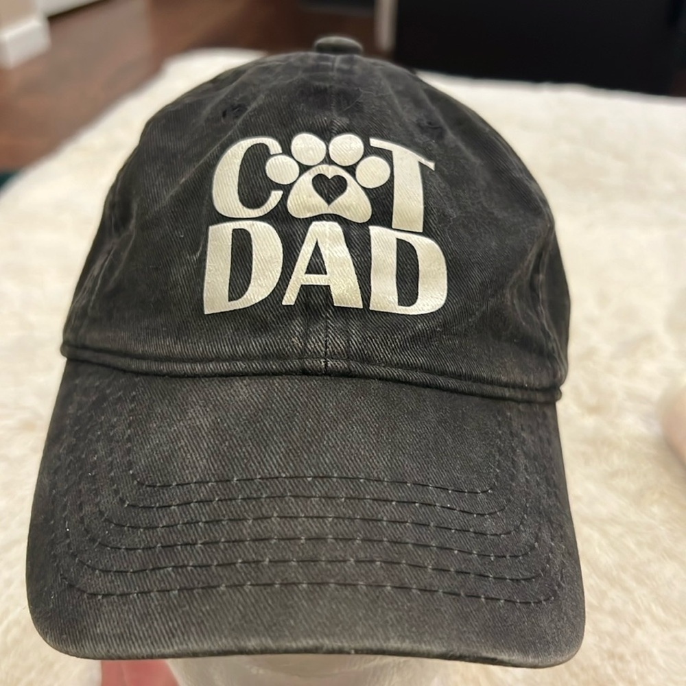 Cat Dad Black baseball cap - Picture 2 of 8